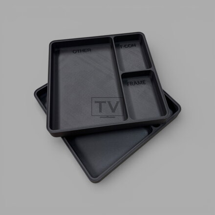 Moduláris csavar-rendszerező TV javításhoz – 2 szintes