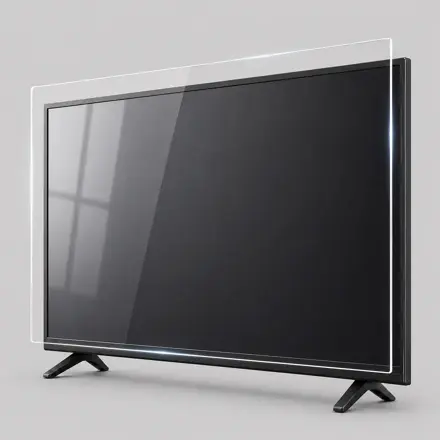 TV-képernyővédő plexi 65” – mechanikai védelem LCD/LED TV-khez – rögzítés pántokkal